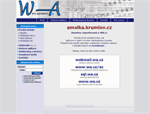 Tablet Screenshot of amalka.krumlov.cz